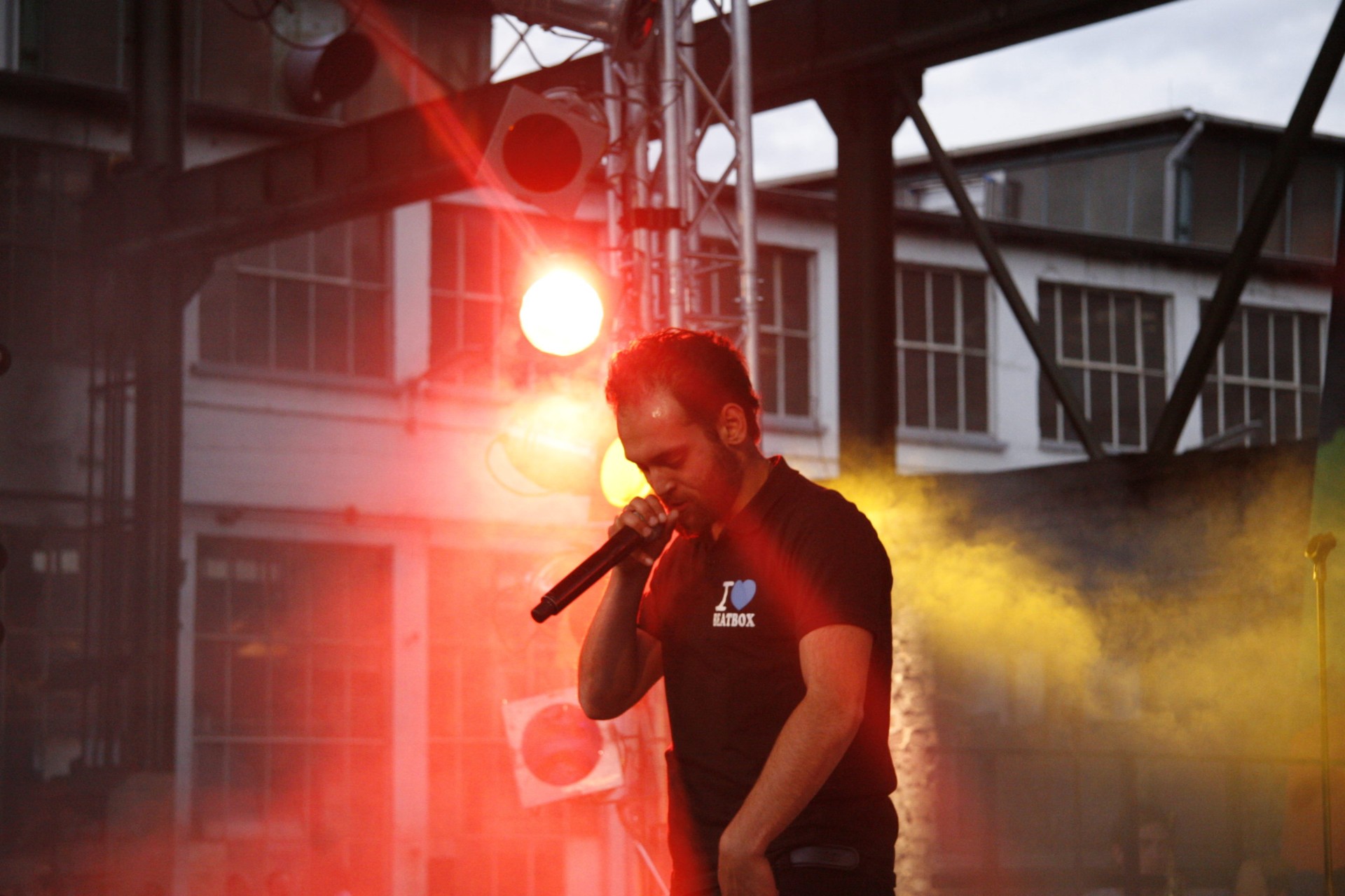 Beatboxer with microphone